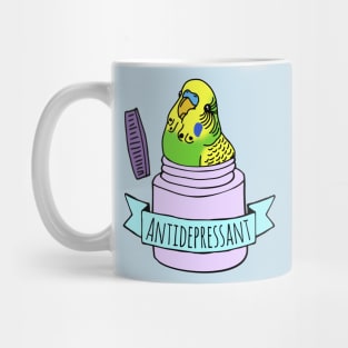 Antidepressant Green Budgie Mug